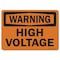 Signmission Safety Sign, OSHA Warning, 3.5" Height, 5" Width, High Voltage, Landscape OS-WS-D-35-L-19674 - alternate 1